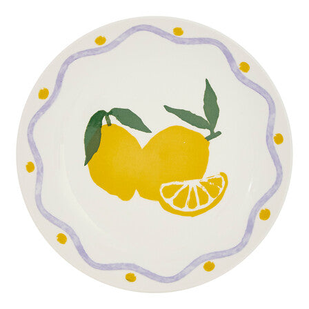 Assiette à dessert Fruity diam 19 cm citron
