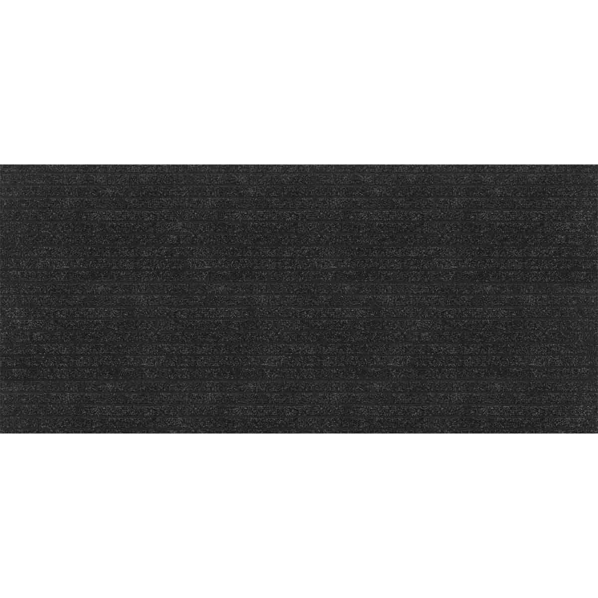 ROULEAU TAPIS 90X200CM POLYESTER - GRIS/NOIR