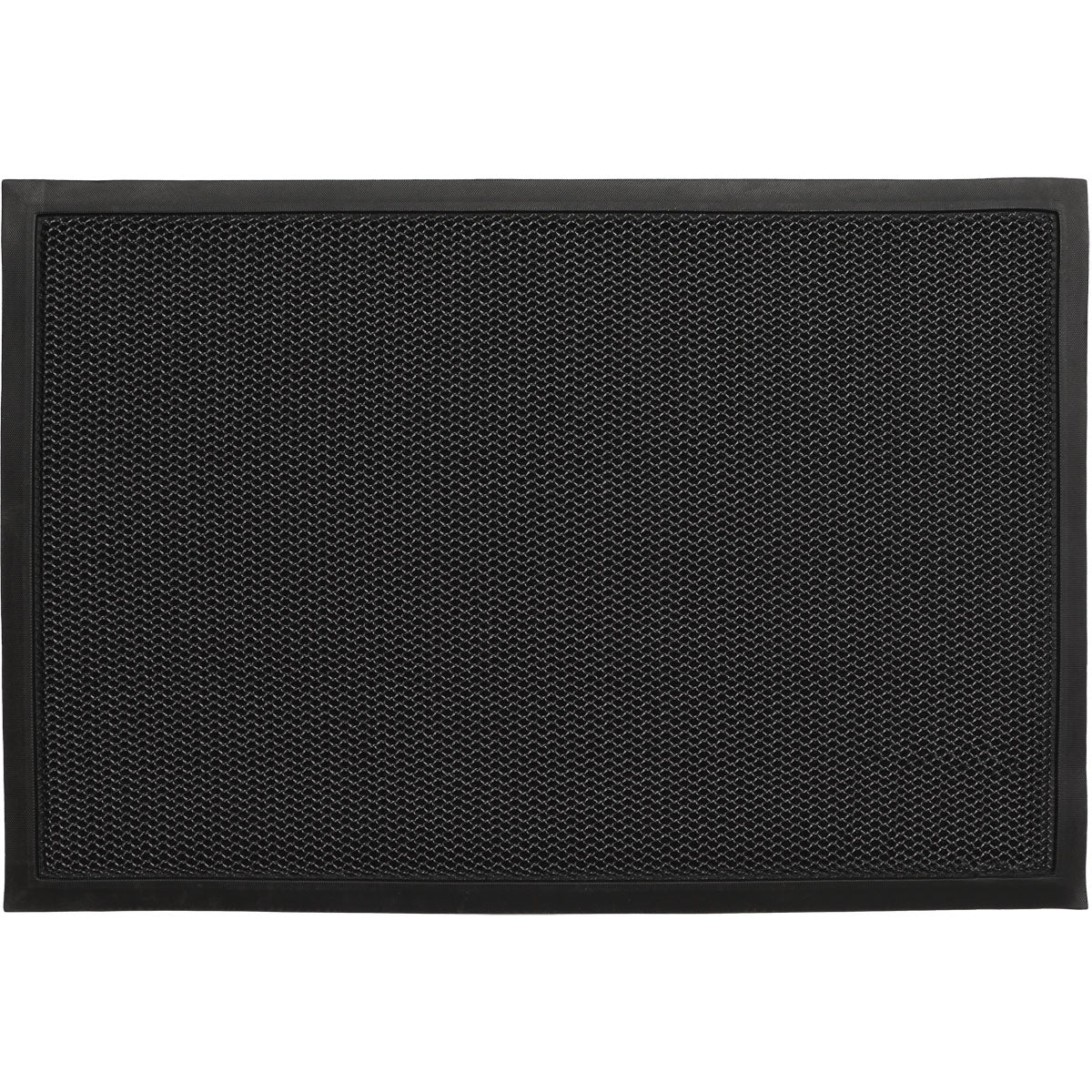 TAPIS 3D GRILLE 60X90CM POLYESTER/TPE - GRIS/NOIR