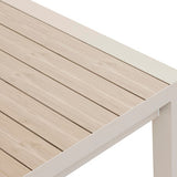 Table extensible automatique Evasion rectangle 10 places aluminium imprimé effet bois lin argile