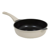 Sauteuse avec panier et ustensile 28 cm fonte d'aluminium taupe