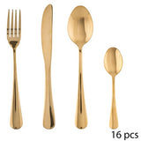 Ménagère 16 pièces gold inox