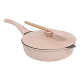 Sauteuse avec panier et ustensile 28 cm fonte d'aluminium rose