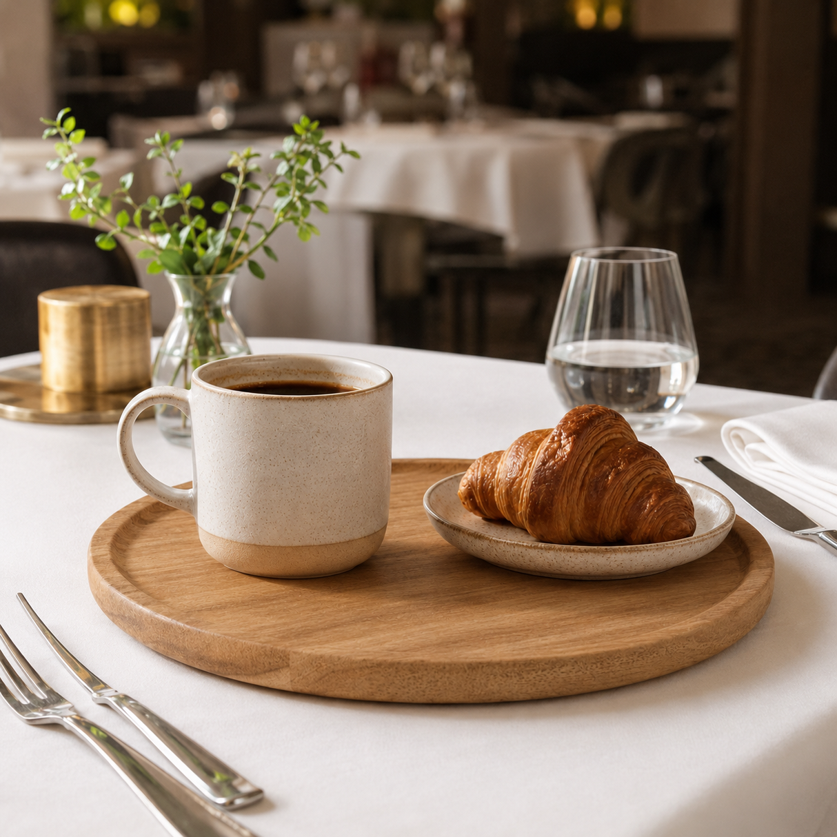 ASSIETTE DE PRESENTATION DIAM 20CM  ACACIA