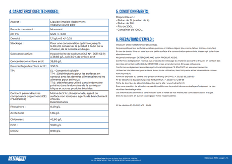 DETERQUAT AMC – Degraissant Désinfectant - concentré - chlorés - moussant – HygiRéa