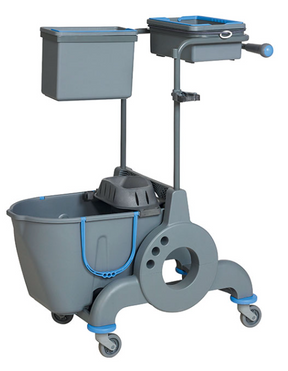 Giotto Compack Easy Duo seau bi-bac 10/15 litres Press V – Chariots Ménage / Lavage – HygiRéa