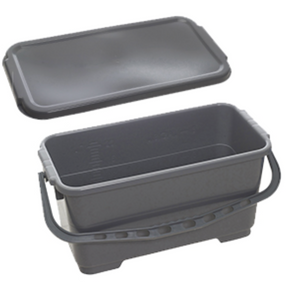 Seau Rectangulaire avec couvercle étanche et crochets – Seaux Vitrerie – HygiRéa