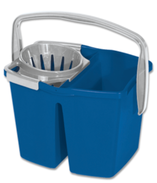 Seau Essoreur Bi-Bac avec essoreur espagnol 2x7L