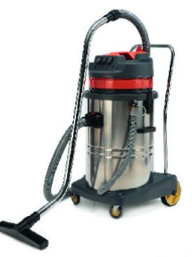 Aspirateur eau et poussières - 3 moteurs - 3 000 W - cuve inox -60L