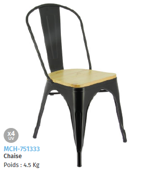 AUSTIN CHAISE METAL ASSISE PIN NATUREL