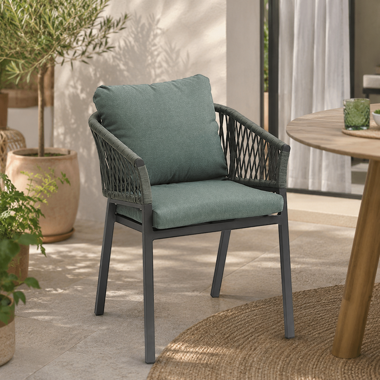 FAUTEUIL ORIENGO OLIVE GRAPHITE