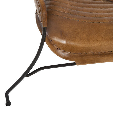 HOPER COGNAC LEATHER ARMCHAIR