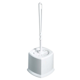 POT A BALAI BLANC + BROSSE – Accessoires WC – HygiRéa