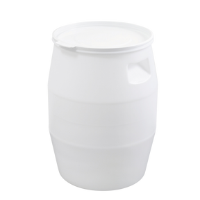FUT 50 L BLANC + COUV. LANGUETTE – Jerrican. fût. bonbonne – HygiRéa