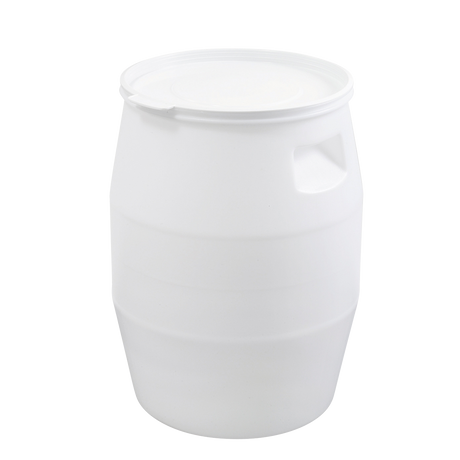 FUT 50 L BLANC + COUV. LANGUETTE – Jerrican, fût, bonbonne – HygiRéa