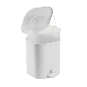 POUBELLE CARREE 4 L BLANC – Accessoires WC – HygiRéa
