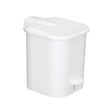 POUBELLE CARREE 4 L BLANC – Accessoires WC – HygiRéa