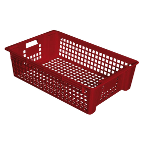 CAISSE AJ. EMPIL. EMB. 28 L BRIQUE – Caisse ajourée – HygiRéa