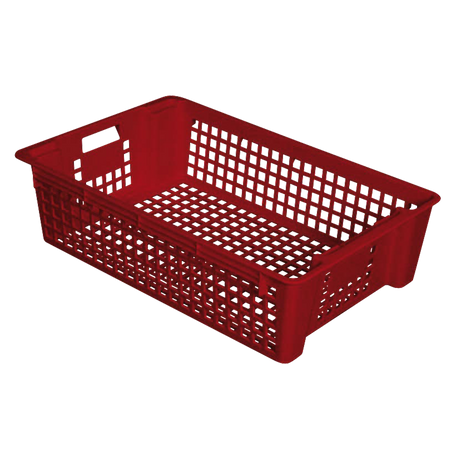 CAISSE AJ. EMPIL. EMB. 28 L BRIQUE – Caisse ajourée – HygiRéa