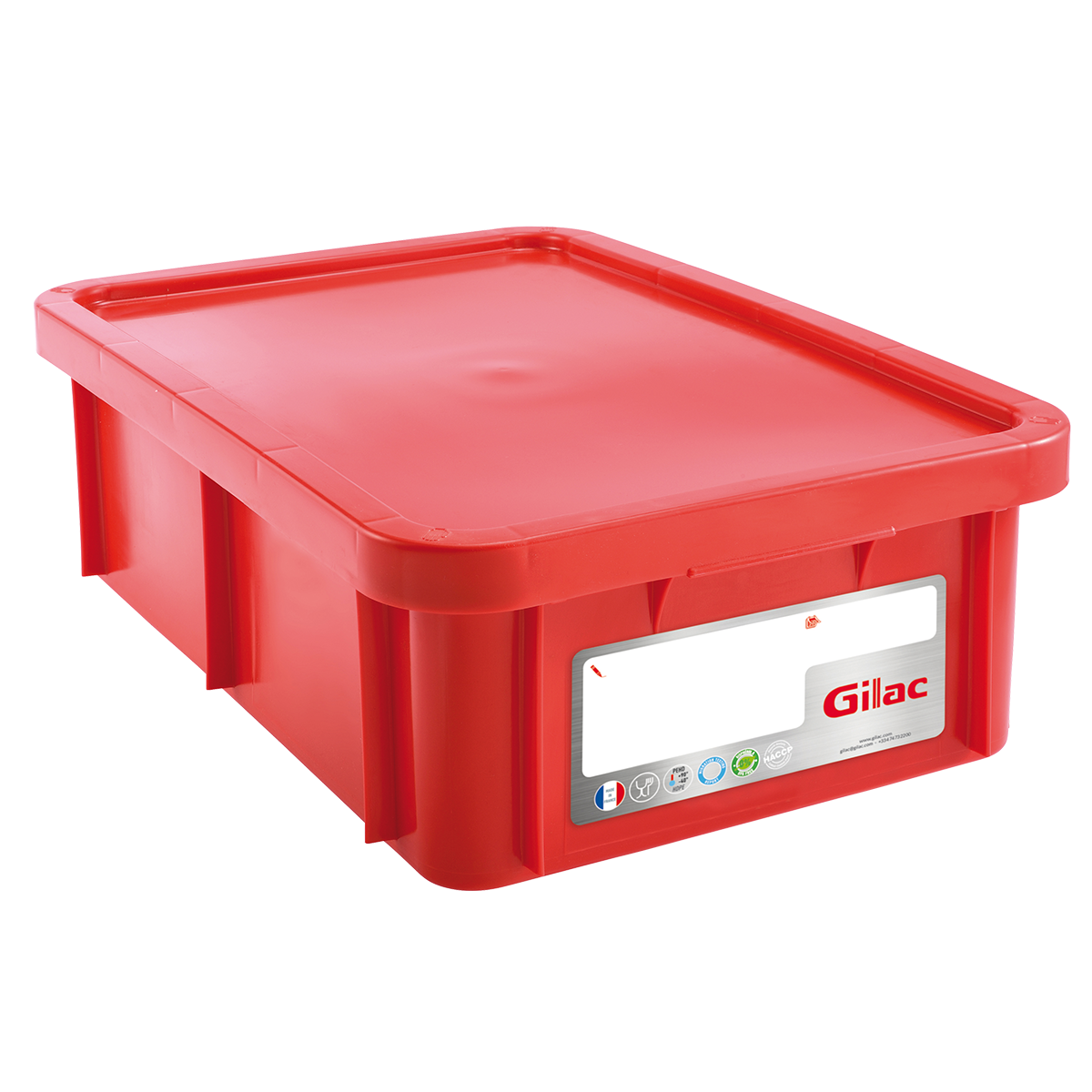 BAC HACCP RECT. 25 L + COUV. – Bac renforcé – HygiRéa