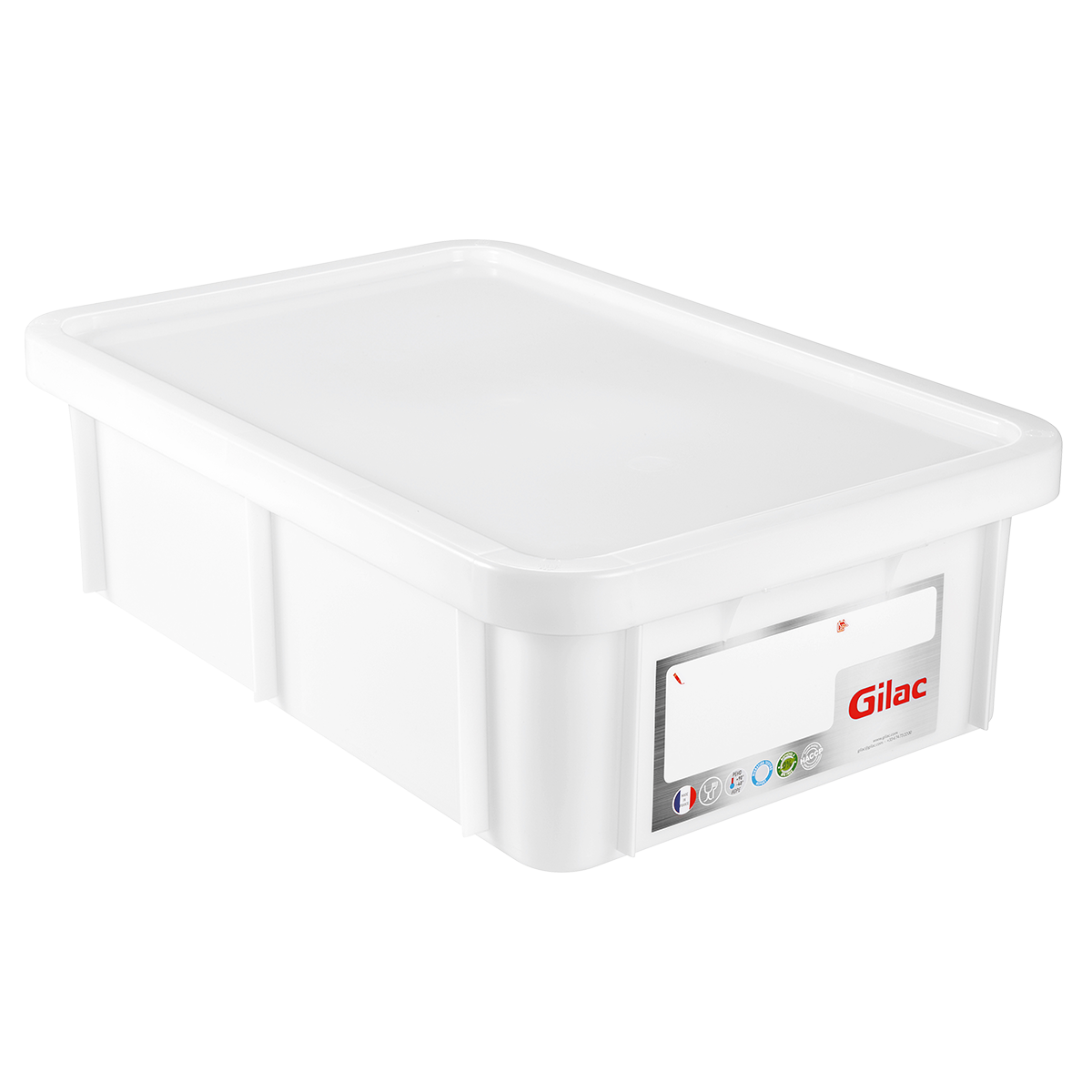 BAC HACCP RECT. 25 L + COUV. – Bac renforcé – HygiRéa