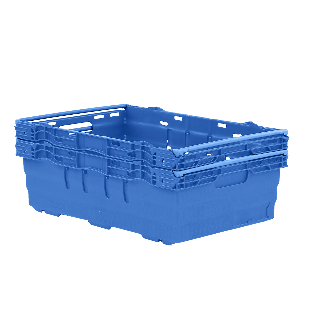 CAISSE AJ. 35L EMPIL. S/BARRES BLEU – Caisse ajourée – HygiRéa
