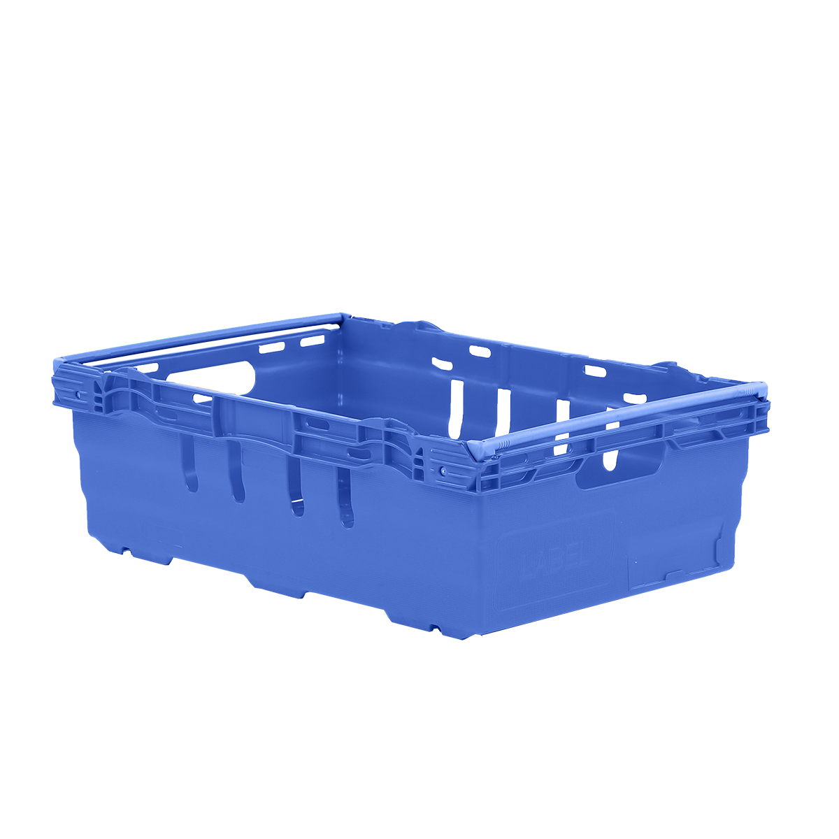 CAISSE AJ. 35L EMPIL. S/BARRES BLEU – Caisse ajourée – HygiRéa