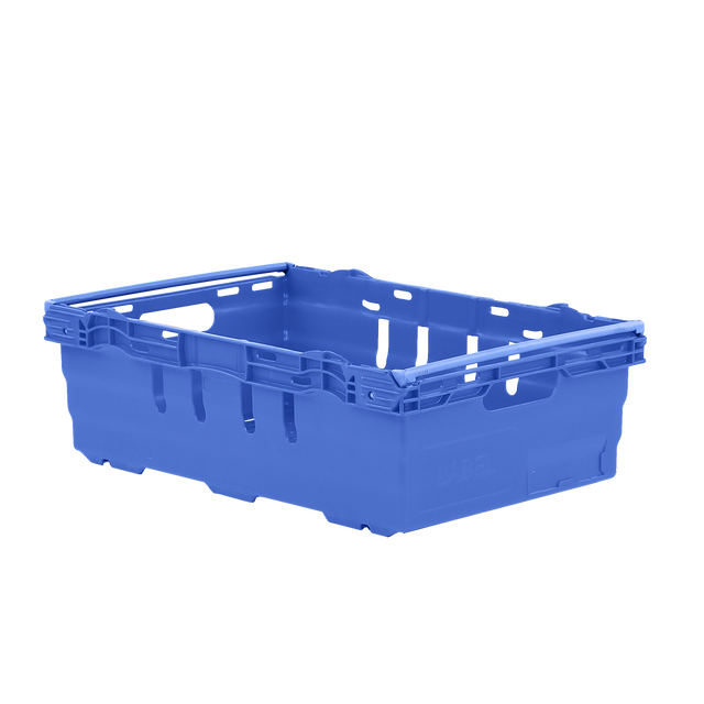 CAISSE AJ. 35L EMPIL. S/BARRES BLEU – Caisse ajourée – HygiRéa