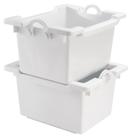 BAC COMPORTE EMPIL. EMB. 60 L BLANC – Bac grand volume – HygiRéa