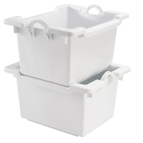 BAC COMPORTE EMPIL. EMB. 60 L BLANC – Bac grand volume – HygiRéa
