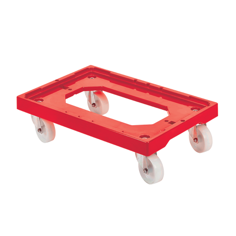 SOCLE ROUGE 4 ROUES CHAPE ACIER – Socle rouleur 4 roues – HygiRéa
