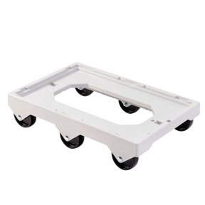 SOCLE GRIS 6 ROUES AXE INOX – Socle rouleur 6 roues – HygiRéa