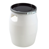 FUT 30 L BLANC COUV. GEN. METAL – Jerrican. fût. bonbonne – HygiRéa