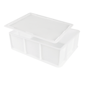 LOT DEMI BAP 12L BLC + COUVERCLE – Bac à pâtons – HygiRéa