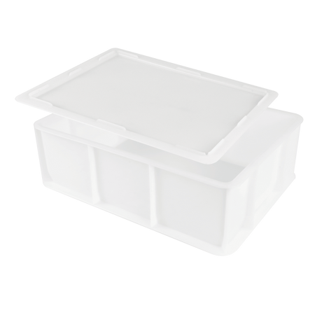 LOT DEMI BAP 12L BLC + COUVERCLE – Bac à pâtons – HygiRéa