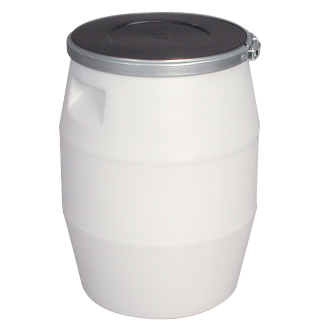 FUT 50 L BLANC COUV. GEN. METAL – Jerrican, fût, bonbonne – HygiRéa