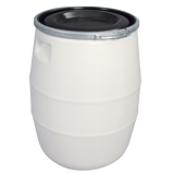 FUT 100 L BLANC COUV. GEN. METAL – Jerrican. fût. bonbonne – HygiRéa