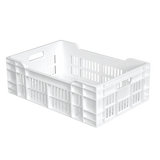 CAISSE 600X400 AJOUREE FP 40L BLANC – Caisse ajourée – HygiRéa