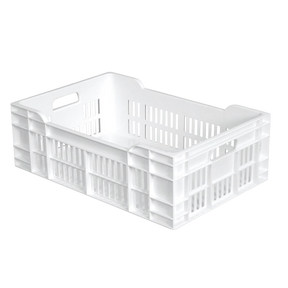 CAISSE 600X400 AJOUREE FP 40L BLANC – Caisse ajourée – HygiRéa