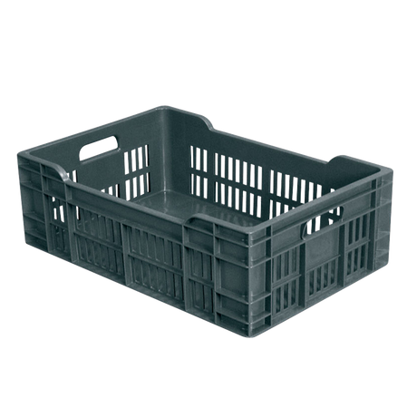 CAISSE 600X400 AJOUREE FP 40L GRIS – Caisse ajourée – HygiRéa