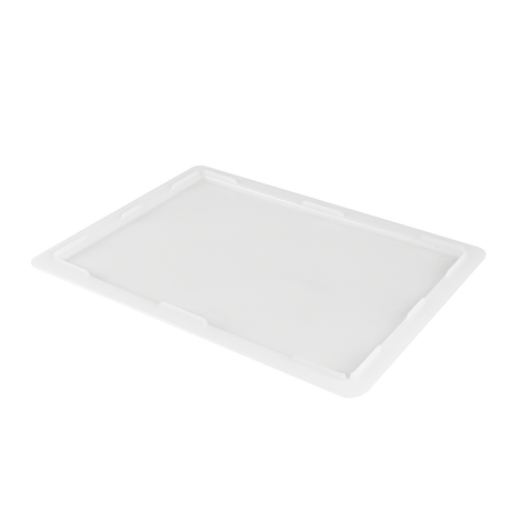 COUVERCLE DEMI-BàP BLANC 400x300 – Couvercle bac à pâtons – HygiRéa