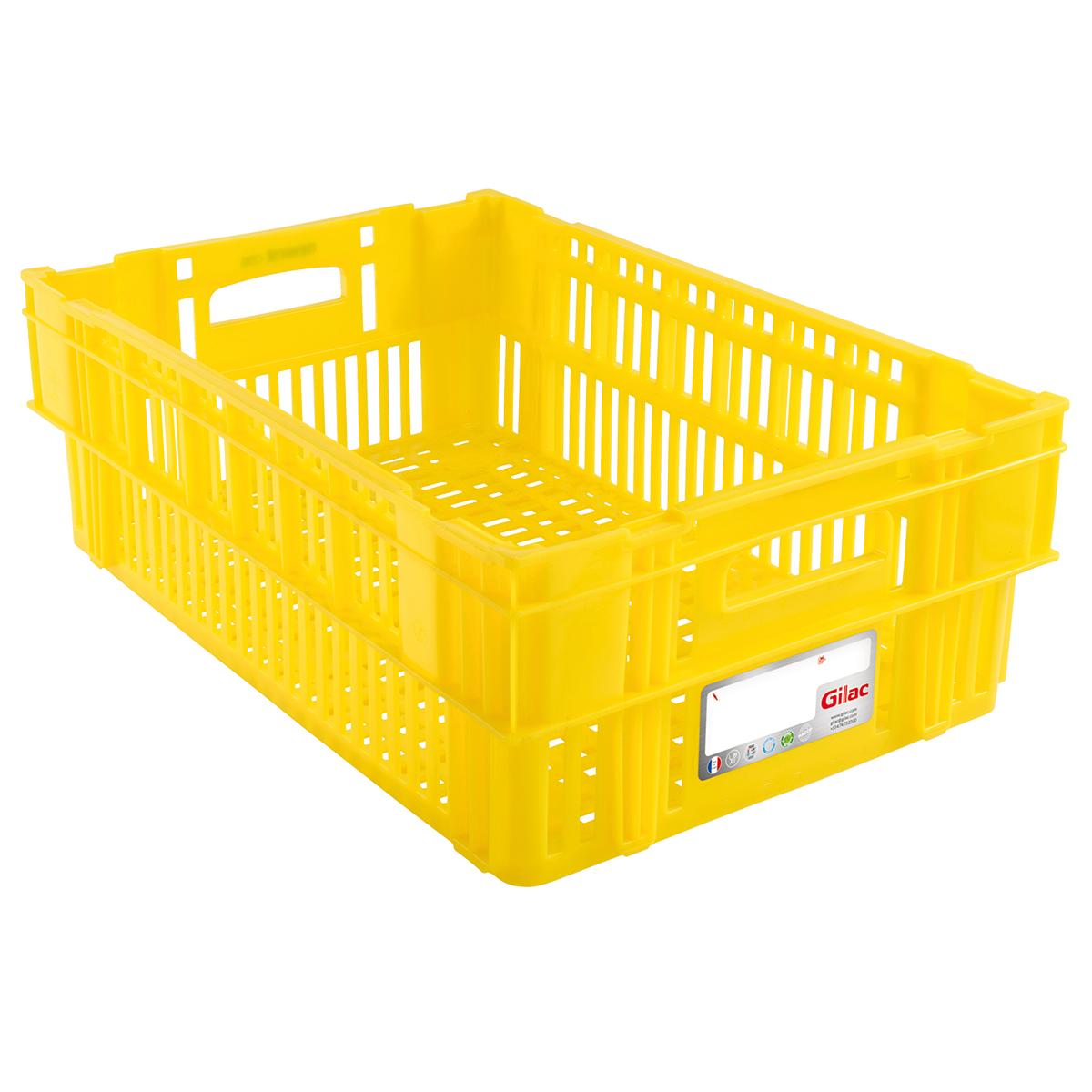 CAISSE AJOUR. 600X400 37L HACCP – Caisse ajourée – HygiRéa