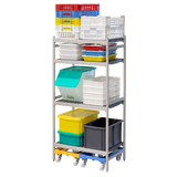 ETAGERE 4 NIV. ALU. L90XP56XH180 – Etagère, rayonnage – HygiRéa
