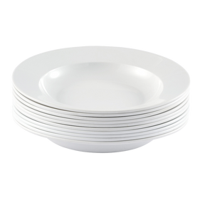 LOT 10 ASSIETTES BLANC – Vaisselle réutilisable – HygiRéa