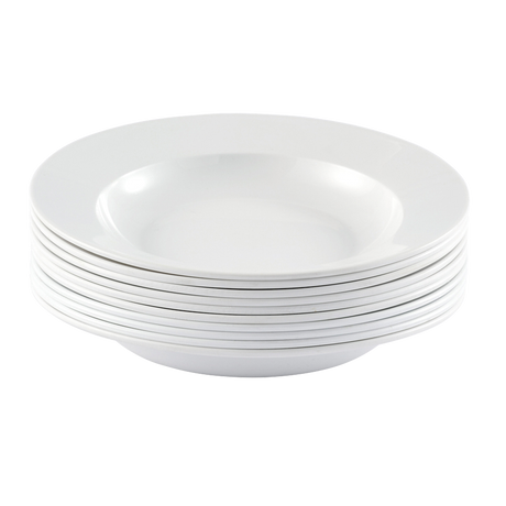 LOT 10 ASSIETTES BLANC – Vaisselle réutilisable – HygiRéa