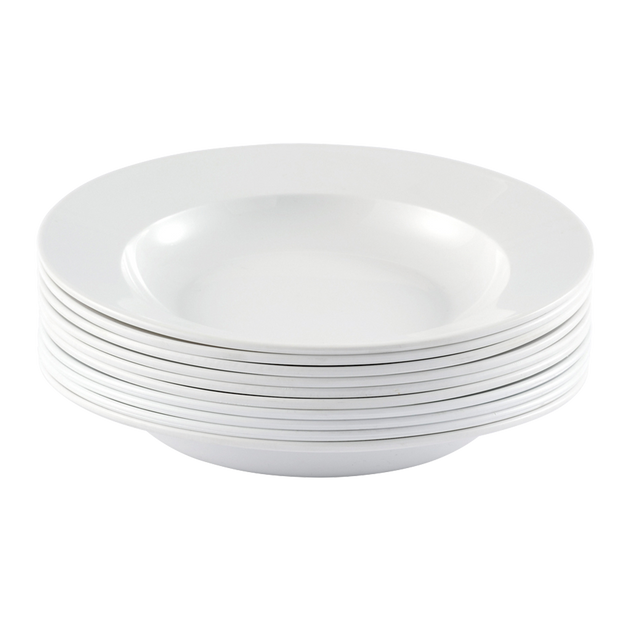 LOT 10 ASSIETTES BLANC – Vaisselle réutilisable – HygiRéa