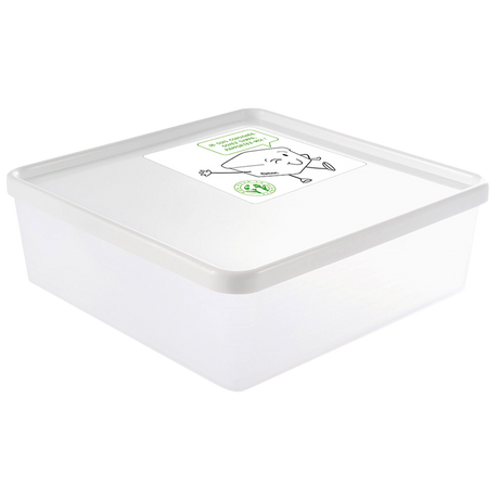 LOT DE 6 BOITES 2.5 L + COUV.BLANC – Boîte réutilisable – HygiRéa