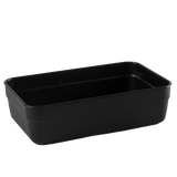 10 BOITES RECT. 0,95L NOIR + CV.TRP – Boîte réutilisable – HygiRéa