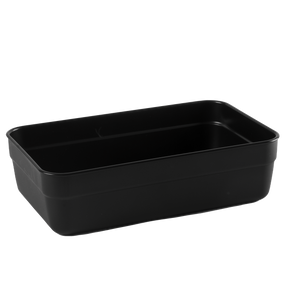10 BOITES RECT. 0,95L NOIR + CV.TRP – Boîte réutilisable – HygiRéa