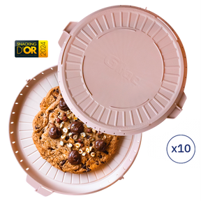 LOT 10 B2R -ROSE POUDRE- PAVÉ GILAC – Boîte réutilisable – HygiRéa